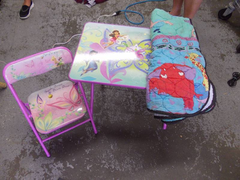 Little Girls Fairy Folding Table & Chair, Blanket