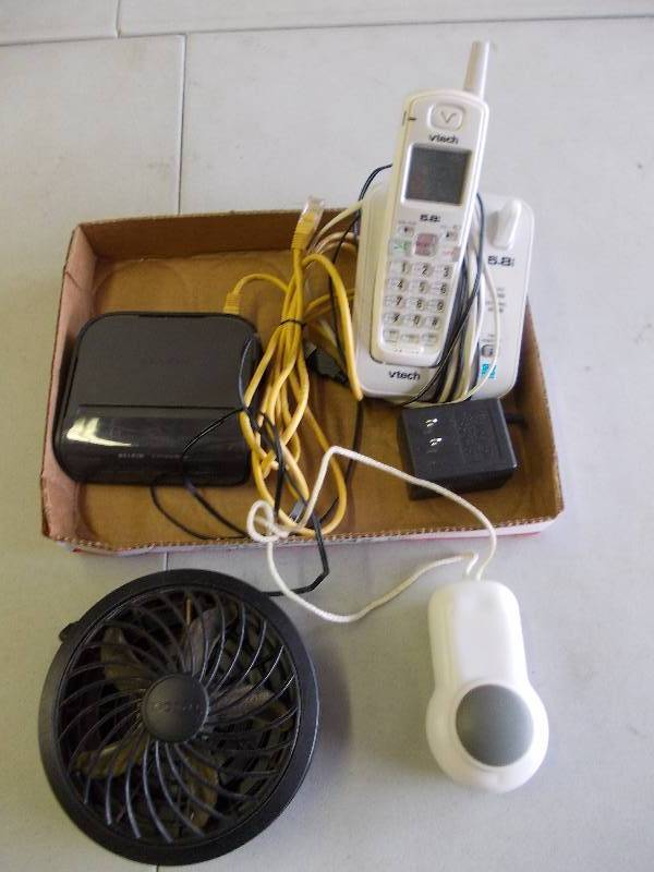 Cordless Phone, Router, Fan, More
