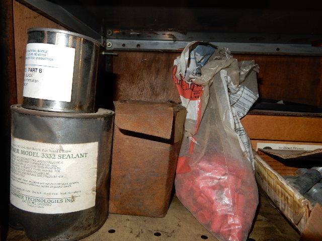 Steel Shelf.. 36in w x 19 in d x 78 in h.. ALL CONTENTS included.