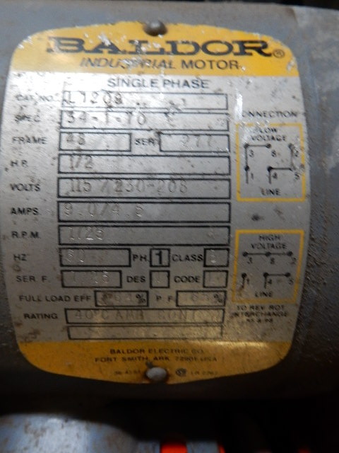12 H.P. Baldor Motor Winch. Used for airplane Tug