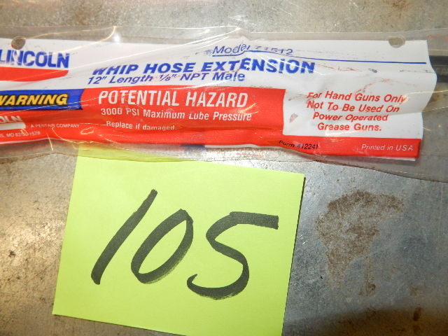 7, 12 in Grease Gun hoses