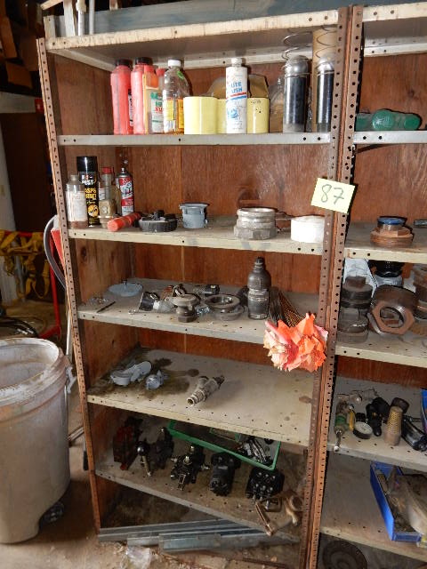 2 heavy metal shelves..