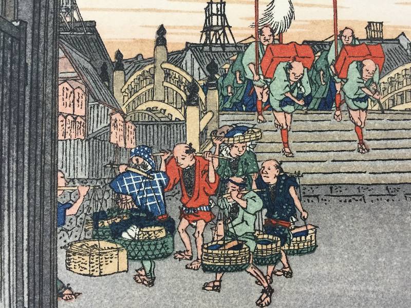 RARE ANDO HIROSHIGE Nihonbashi The Fifty-Three Stations of the Tokaido Heibonsha Ltd, 1960, print