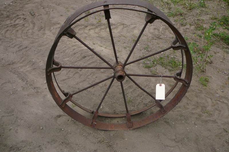 lot 2 image: Antique Steel Wheels