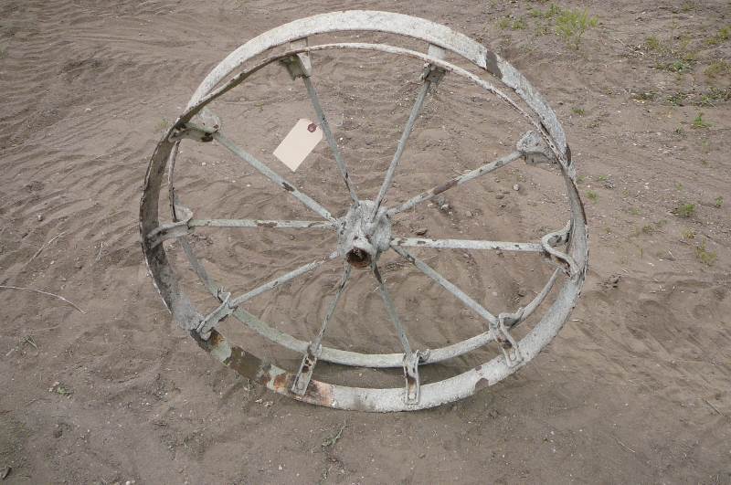 lot 3 image: Antique Steel Wheels