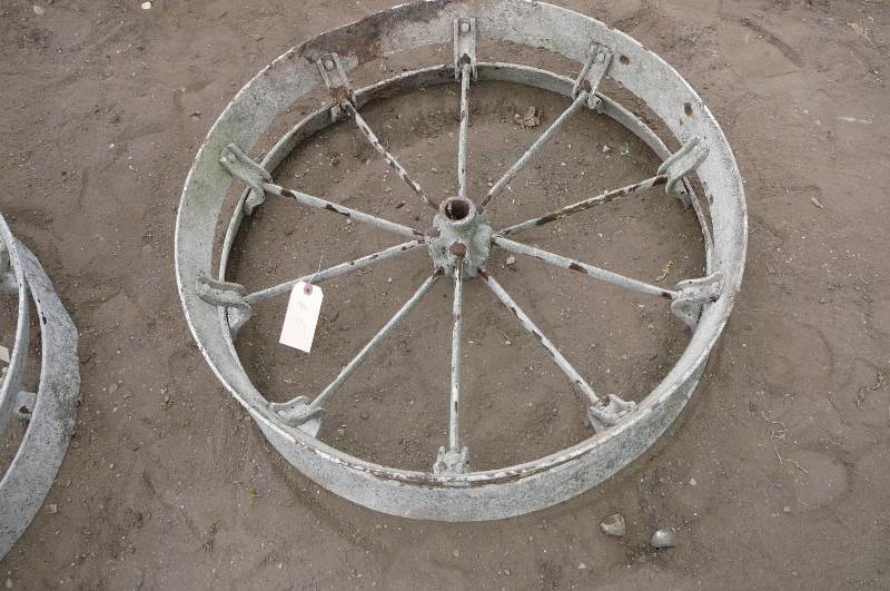 lot 5 image: Antique Steel Wheels
