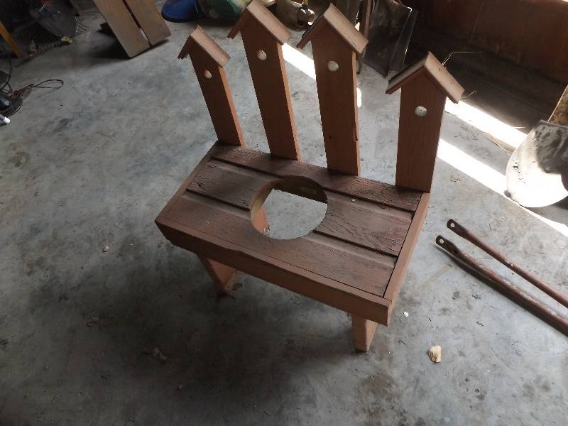Bird House Bench Planter Stand