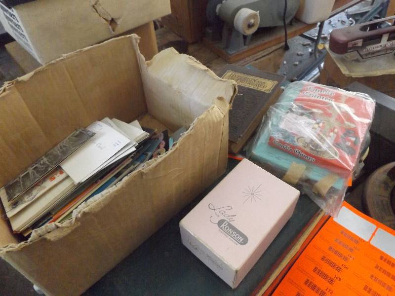 Box of old postcards