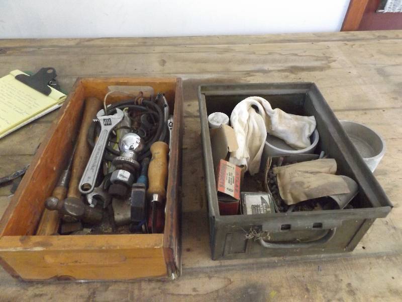 Box of miscellaneous tools