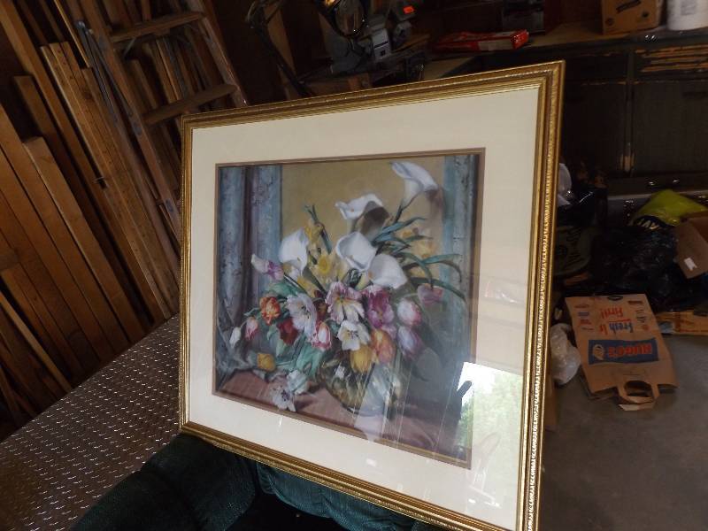 lot 54 image: Framed Floral Picture