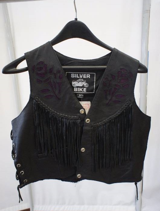 Silver Bike Leather Vest