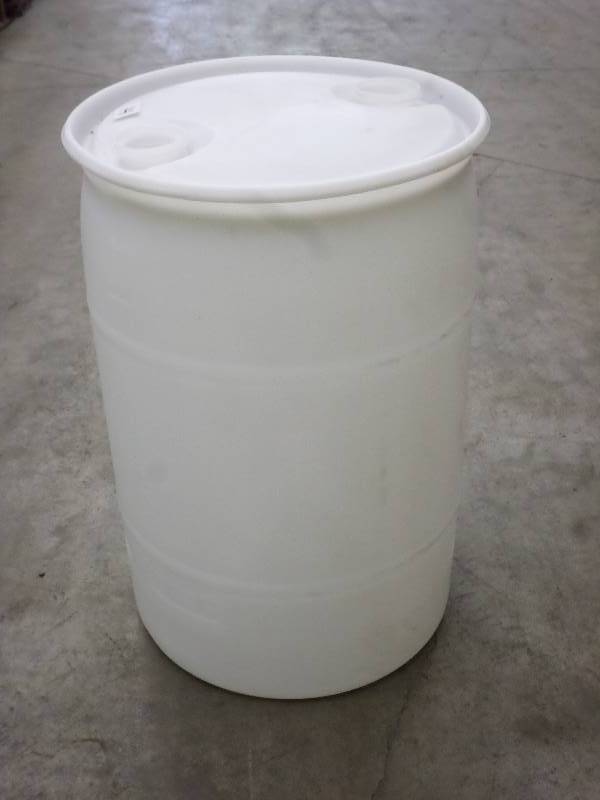 lot 14 image: (1) 35-Gallon Plastic Barrel, No Ca...