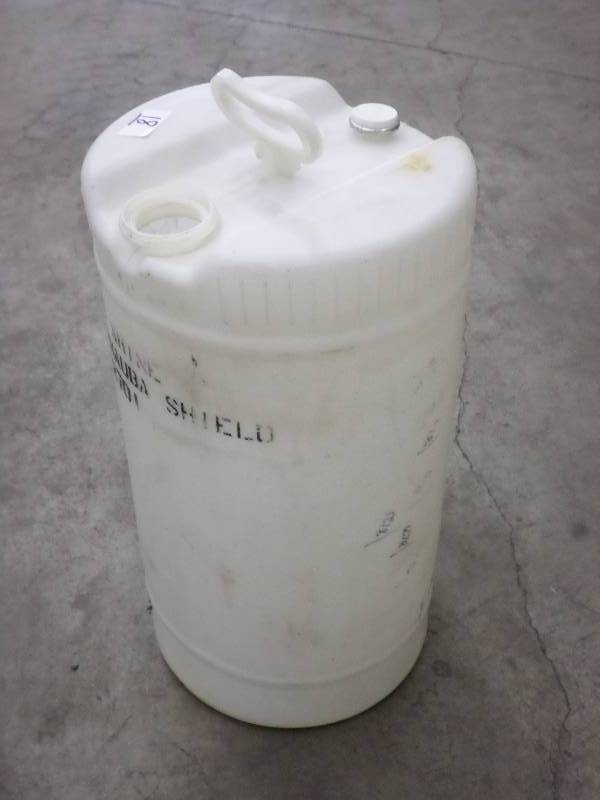 lot 18 image: (1) 20-Gallon Plastic Barrel With C...