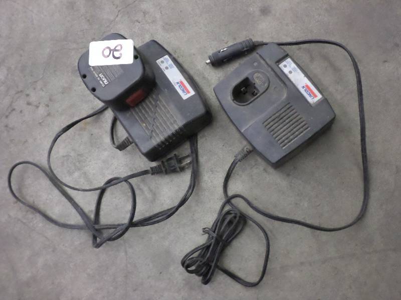 lot 20 image: (2) Lincoln 12Volt Battery Chargers...