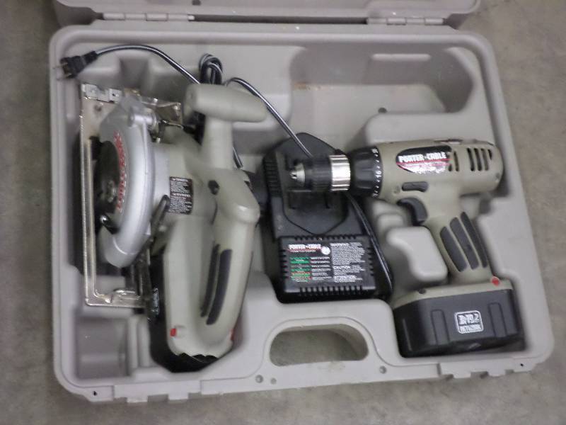 lot 23 image: Porter Cable Cordless Tool Set With...