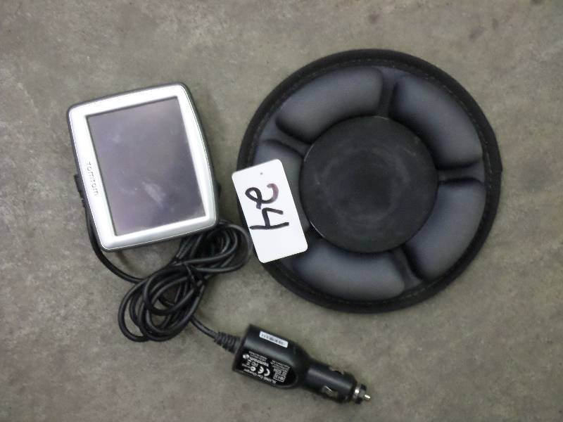 lot 24 image: TomTom GPS System With Cords & Moun...