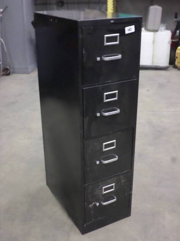 lot 40 image: 3-Drawer Steel File Cabinet ...