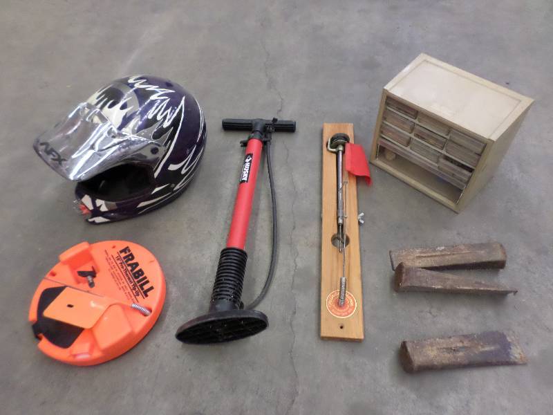 lot 63 image: Lot Of (2) Tip-Ups, (1) Helmet, (1...