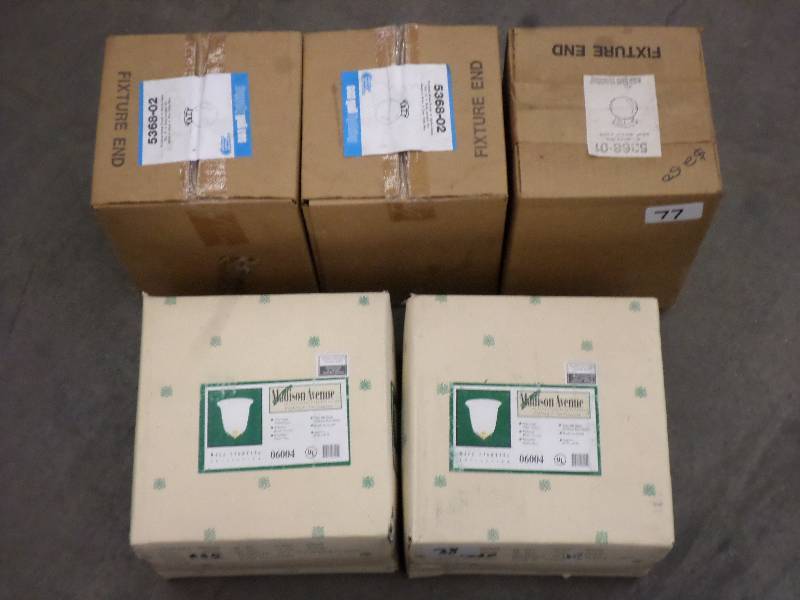 lot 77 image: Lot Of (5) New 120Volt Ceiling & Wa...