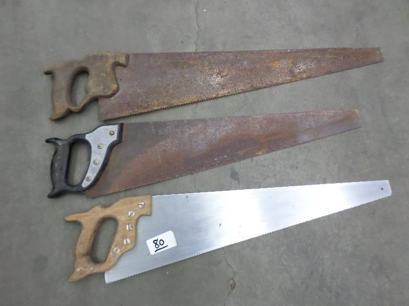 lot 80 image: Lot Of (3) Hand Saws ...