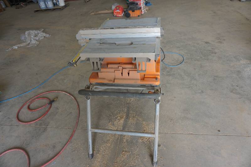 Ridgid Brand Model TS24001 Power Table Saw Bobcat Excavator, Genie