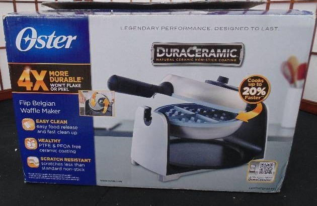 lot 7 image: Oster Flip Belgian Waffle Maker