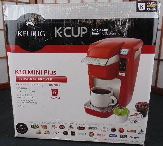 lot 19 image: Keurig K10 Mini Plus Personal Brewer (Red)