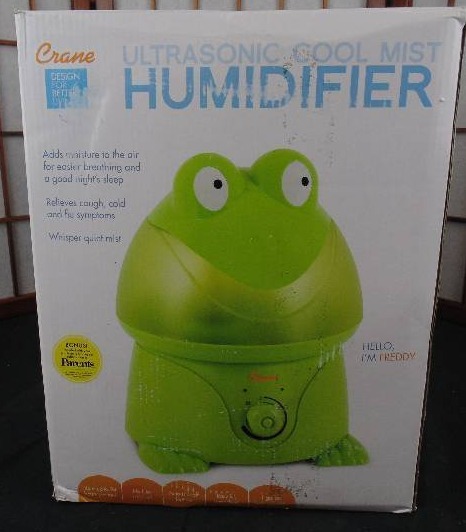 lot 24 image: Crane Ultrasonic Cool Mist Humidifier (Frog)