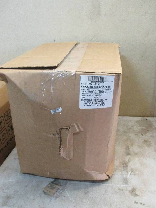 Box of disposable pillows