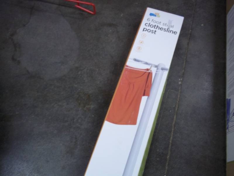 lot 21 image: New 6 Steel clothesline post,
