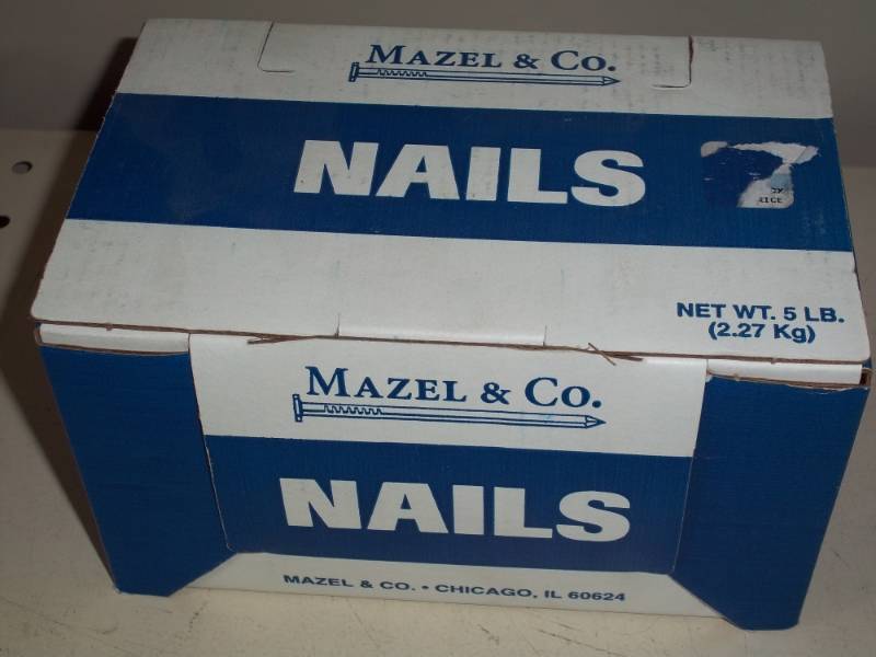 lot 54 image: New 5 pounds 4d bright Finish Nails 1-12