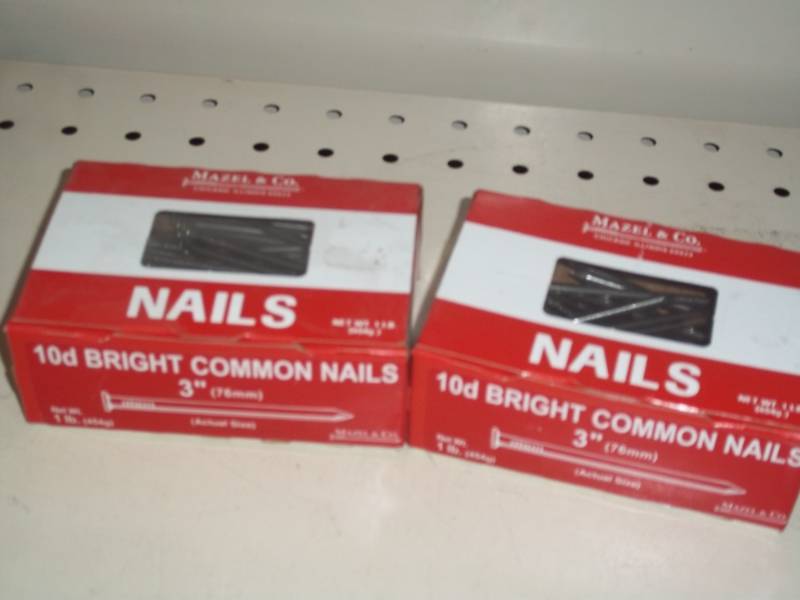 lot 56 image: New 2 pounds 10d bright common Nails 3