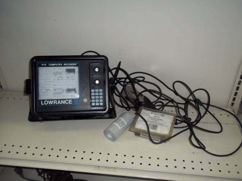 lot 62 image: Lowrance X-15 Graph with 3 new rolls of graph paper