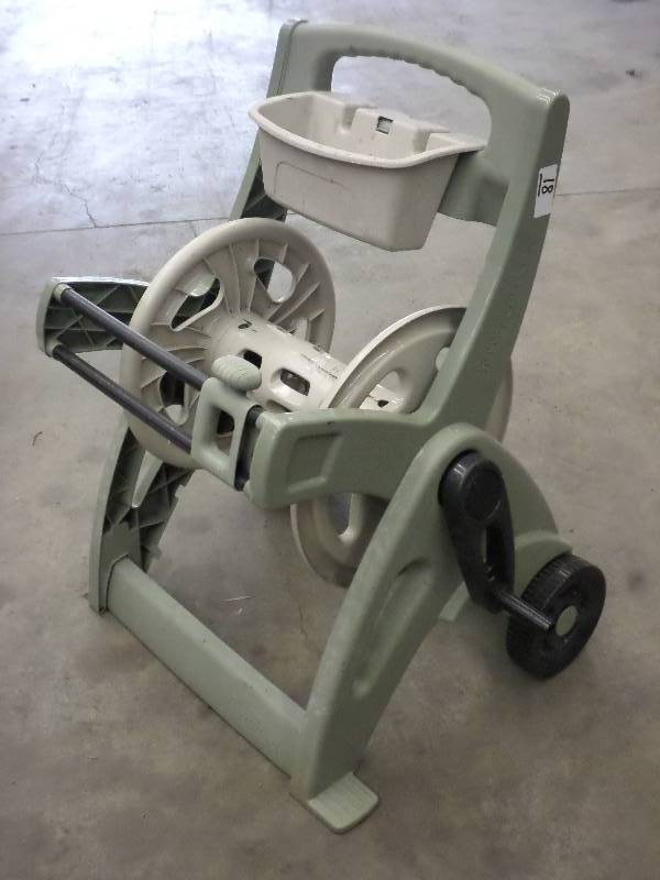 lot 18 image: House Mobile Garden Hose Reel Cart,...