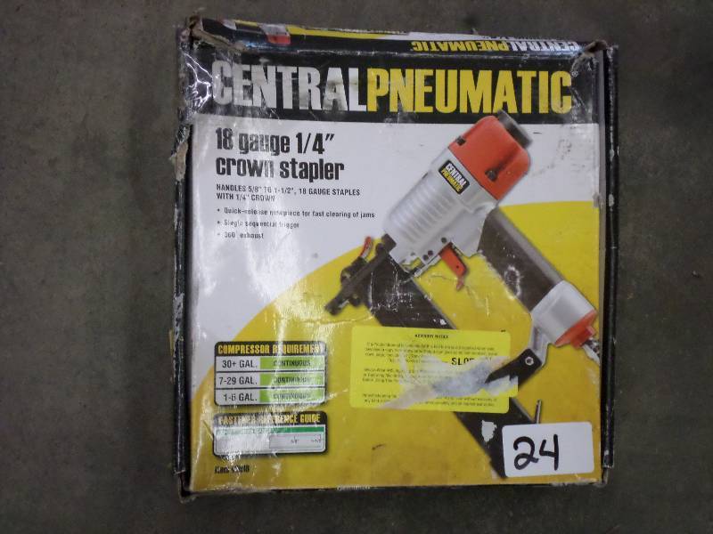 lot 24 image: Unused Central Pneumatic 18gauge Cr...
