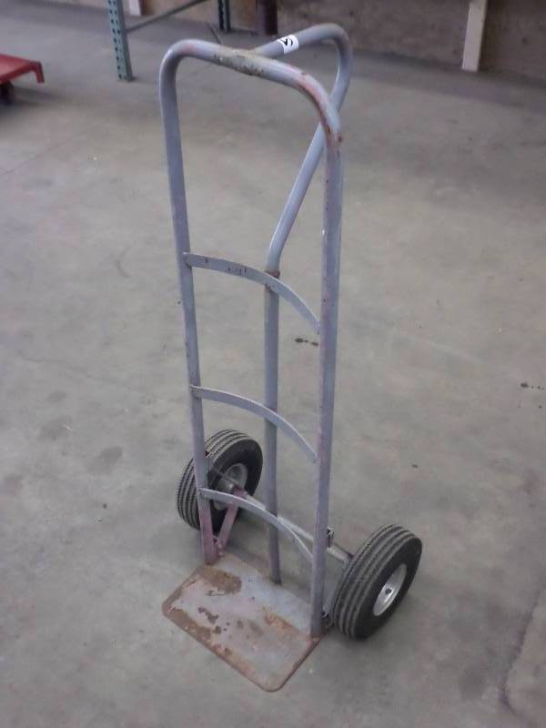 lot 53 image: Steel Two-Wheel Dolly With Pneumati...