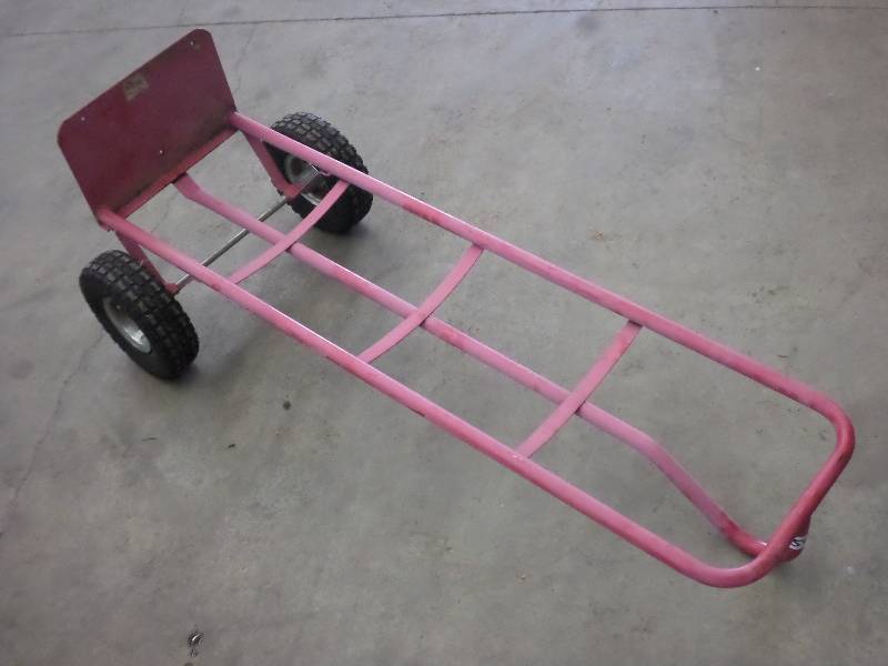 lot 54 image: Steel Two-Wheel Dolly With Pneumati...