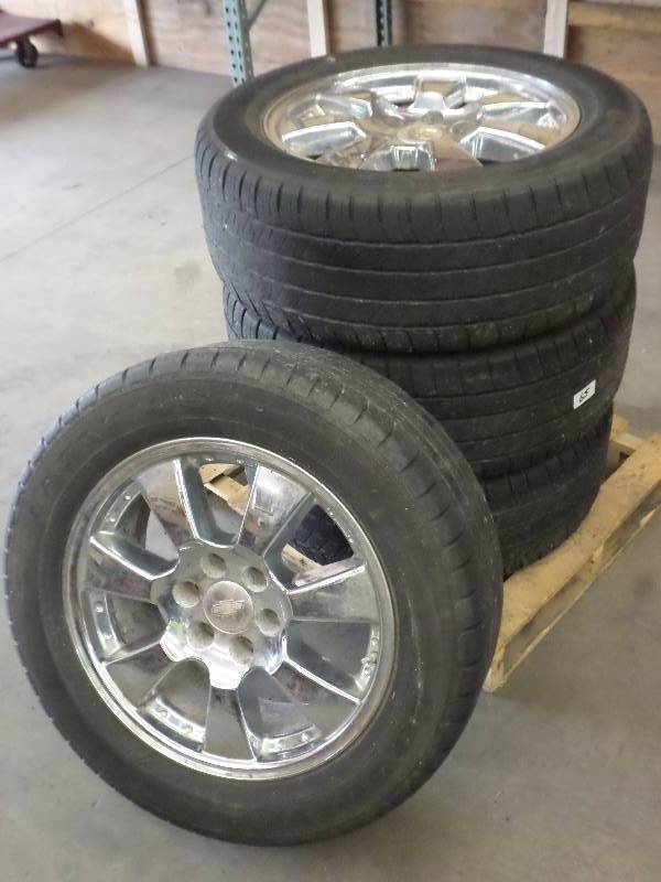 lot 65 image: (4) Chevy 6-Lug 20 Rims With Goody...