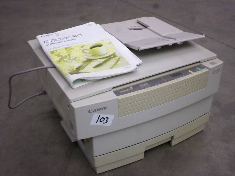 lot 103 image: Canon PC720 Printer With Manual, Wo...