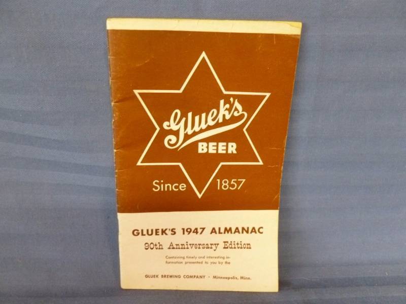 Vintage Gluek Beer Almanac