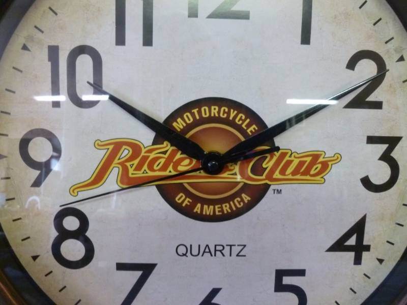 Motorcycle Club Clock