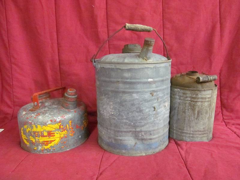 lot 185 image: Vintage Gas cans