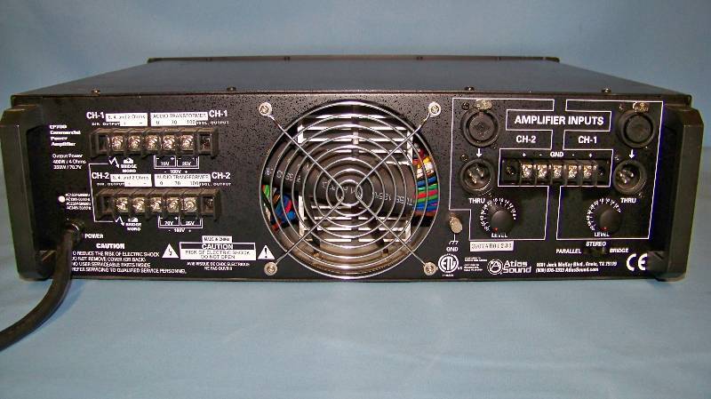 lot 30 image: Atlas Sound, High Performance, Dual Channel, Power Amplifier  Amp