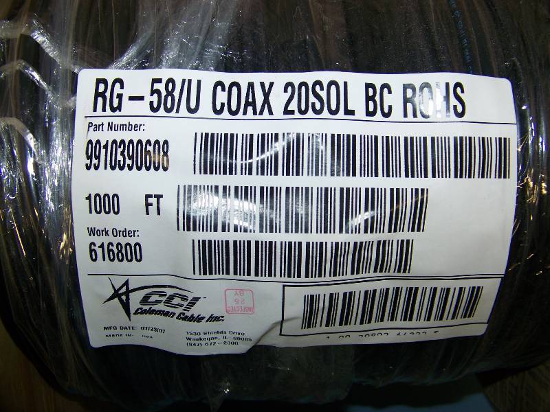 lot 51 image: (Spool) Coleman Cable Inc., Appliance Wiring Material Cable