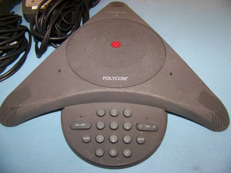 lot 91 image: (2) Polycom, SoundStation EX, Conference Telephones  Phones and Power Supplies