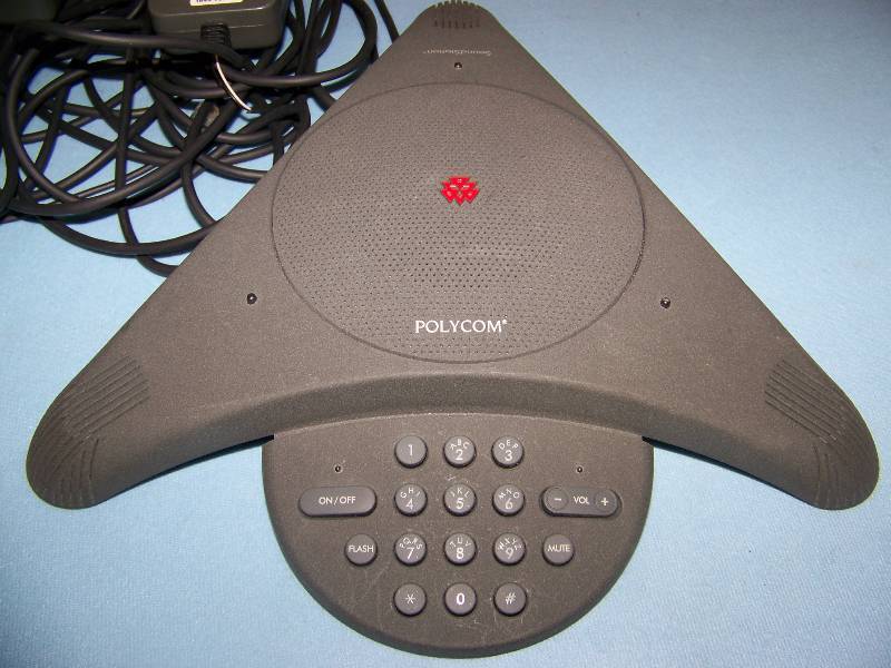 lot 92 image: (2) Polycom, SoundStation EX, Conference Telephones  Phones and Power Supplies