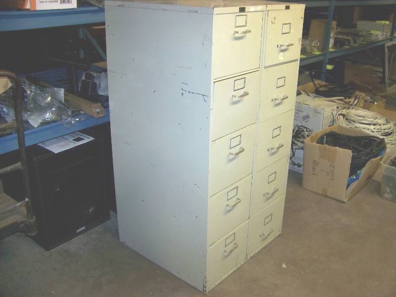 lot 116 image: (2) GF  General Fireproofing Co., 5-Drawer, Metal, File Cabinets