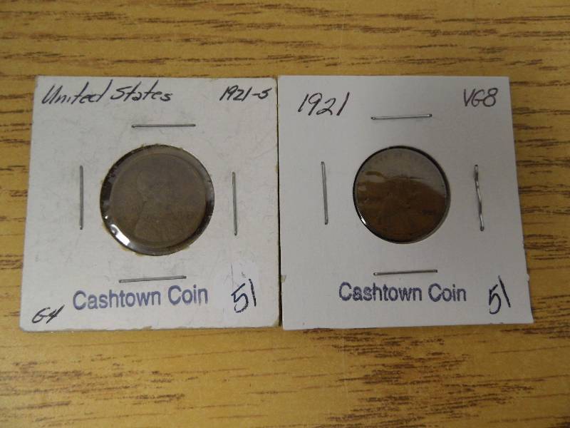 1921 P, D, & S Lincoln Wheat Cents