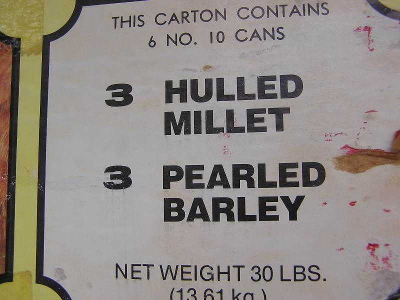 HULLED MILLET  PEARLED BARLEY FULL CASE