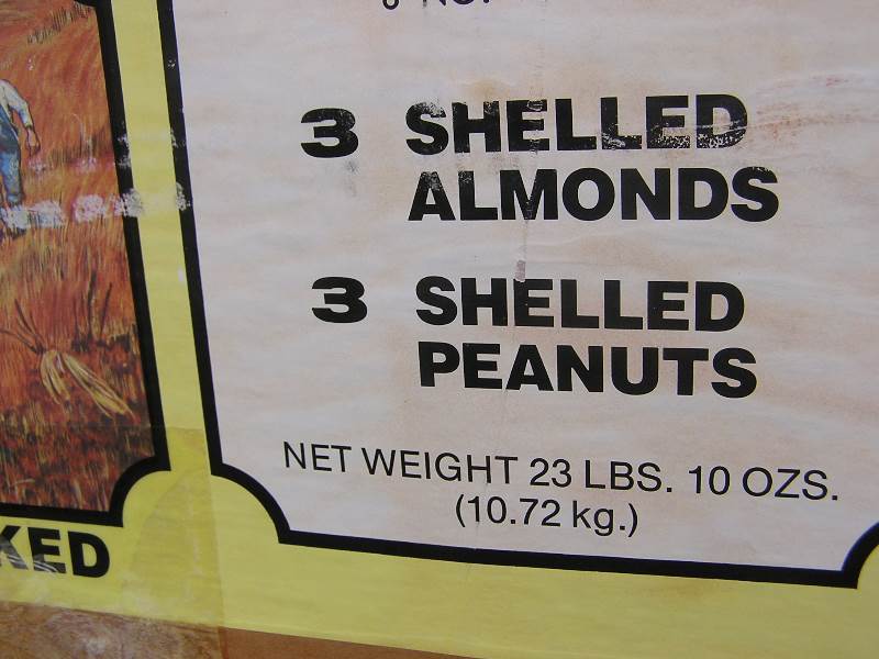 SHELLED ALMONDS  SHELLED PEANUTS FULL CASE